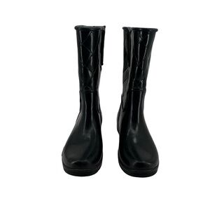 Sperry Top-Sider Black Nellie Quilted Rain Boots Size 6 Women’s
